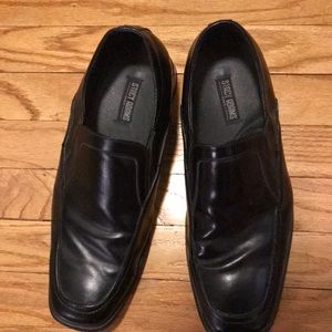 Black mens slip on dress shoes